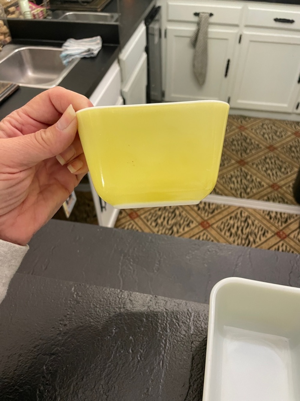 Pyrex Verde Frigie Set- No Lids Vintage Yellow Glass Baking/Storage Dish Set - Picture 10 of 15